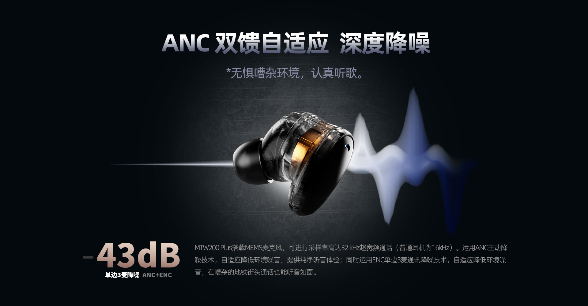 MTW200 Plus 真无线HiFi耳机