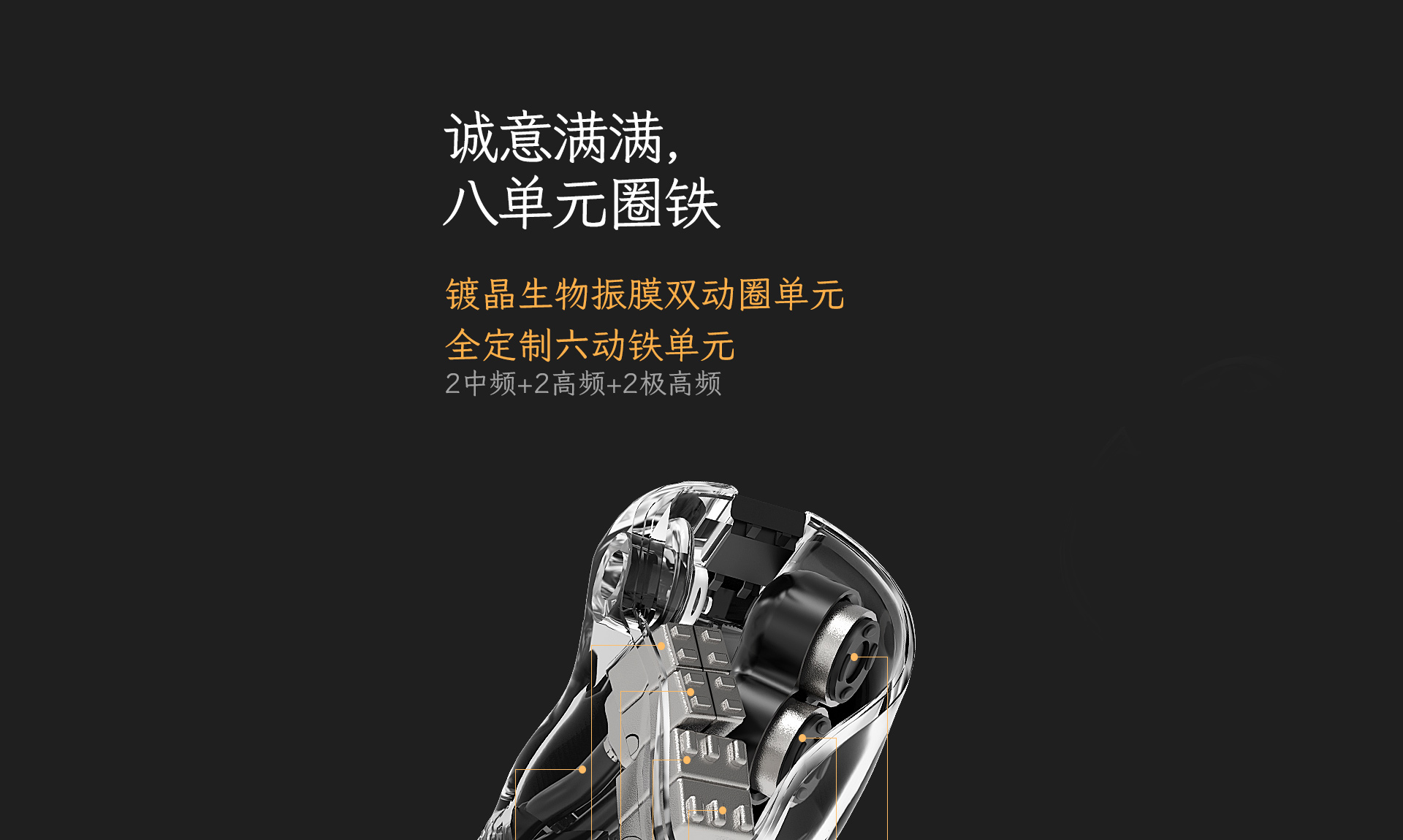 ME900 两圈六铁入耳式HiFi耳机